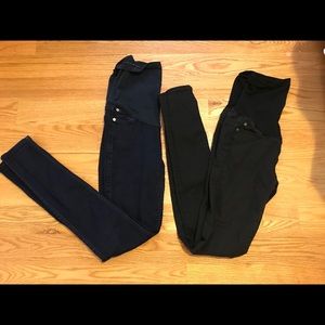 2 premium denim maternity jeans